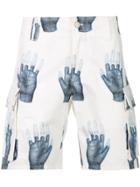 C2h4 Patterned Deck Shorts - White