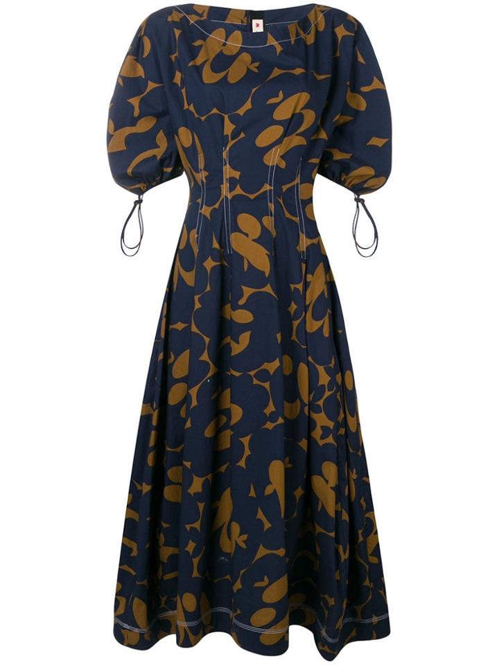 Marni Printed Midi Dress - Blue