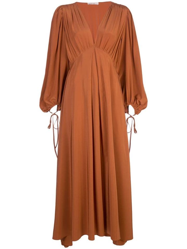 The Row Sante V-neck Dress - Brown