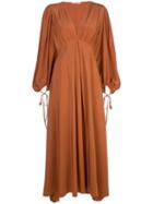 The Row Sante V-neck Dress - Brown