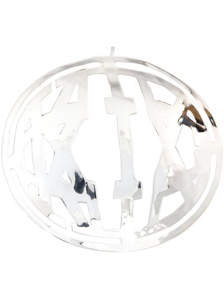 Ktz Oversized Round Cut-out Earrings