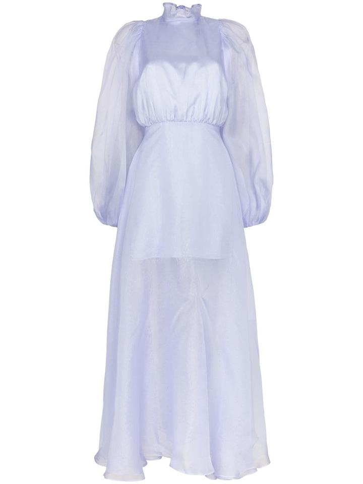 Beaufille Europa Sheer Maxi Dress - Blue