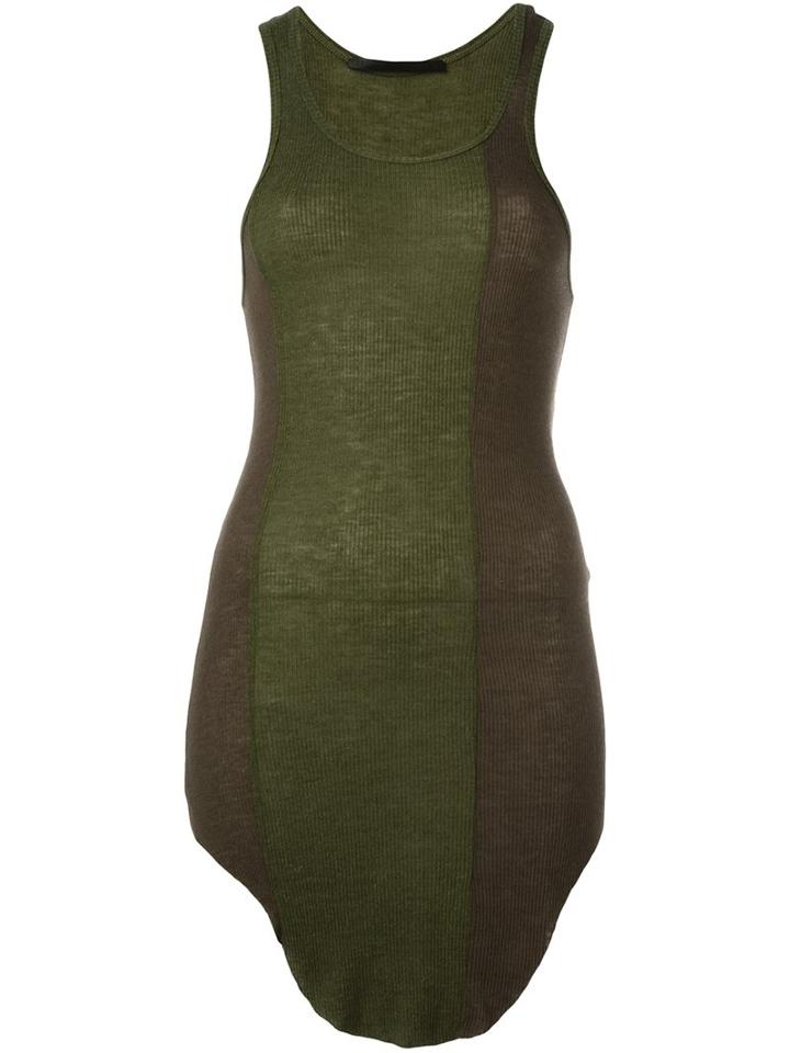 Haider Ackermann Striped Long Tank Top, Women's, Size: Small, Green, Polyamide/viscose/wool/virgin Wool