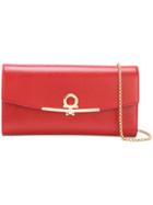 Salvatore Ferragamo Gancio Clutch Bag - Red