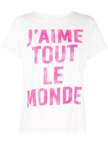 Cinq A Sept J'aime Tout Le Monde T-shirt - White