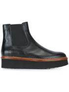 Tod's Flatform Ankle Boots - Black