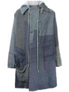 Greg Lauren Patchwork Hooded Coat, Men's, Size: 3, Cotton