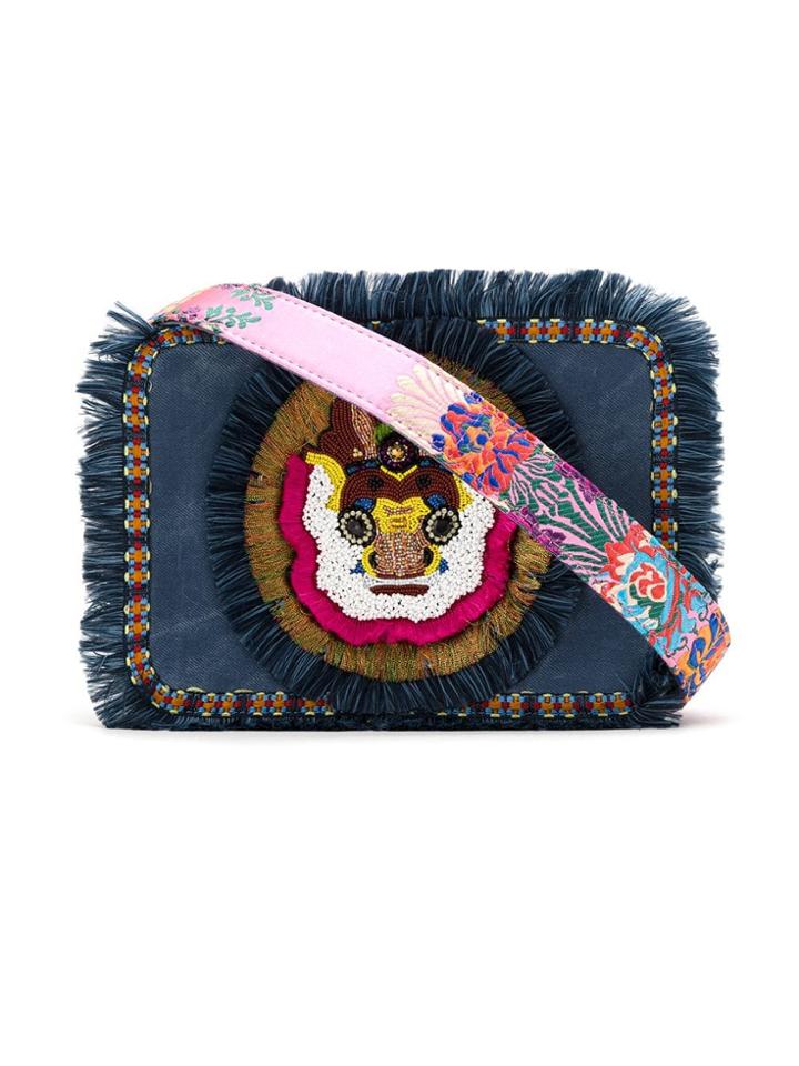 Isla Fringed Shoulder Bag - Blue