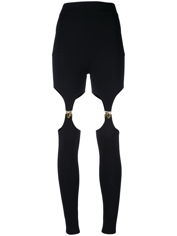 Murmur - Suspender Leggings - Women - Nylon/spandex/elastane/viscose - L, Black, Nylon/spandex/elastane/viscose