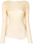 Avant Toi Fitted Embroidered Top - Nude & Neutrals