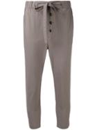 Lareida - Cropped Trousers - Women - Cotton/spandex/elastane - 38, Grey, Cotton/spandex/elastane