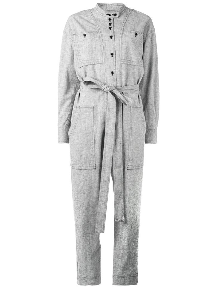 Isabel Marant - Knitted Jumpsuit - Women - Cotton - 38, Grey, Cotton