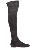 Gianvito Rossi Over The Knee Suede Boots - Black