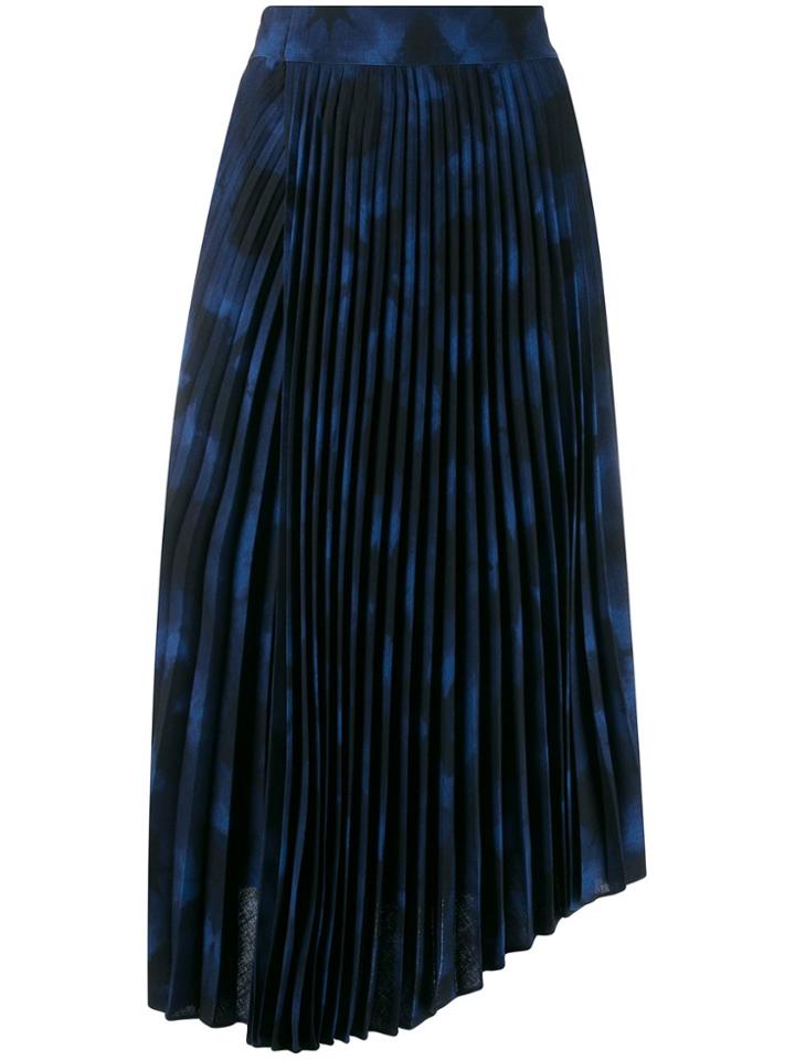 Vince Tie-dye Print Pleated Skirt - Black