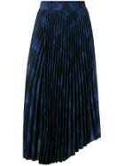 Vince Tie-dye Print Pleated Skirt - Black
