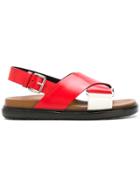 Marni Criss-cross Fussbett Sandals - Red
