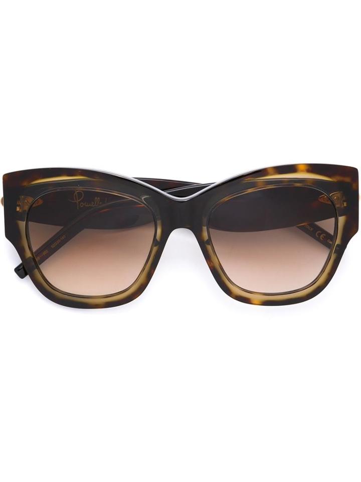 Pomellato Round Frame Sunglasses, Women's, Nude/neutrals, Acetate/metal (other)