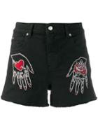 Red Valentino Denim Shorts - Black