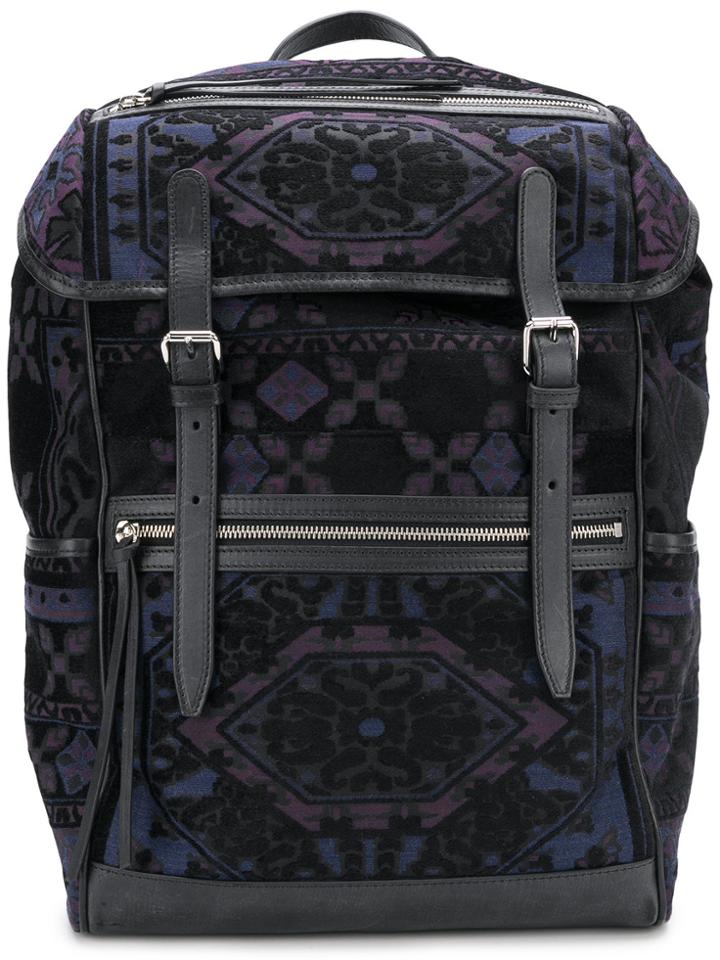 Etro Carpet Jacquard Backpack - Black