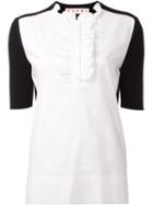 Marni Ruffled Neck Blouse, Women's, Size: 38, White, Cotton