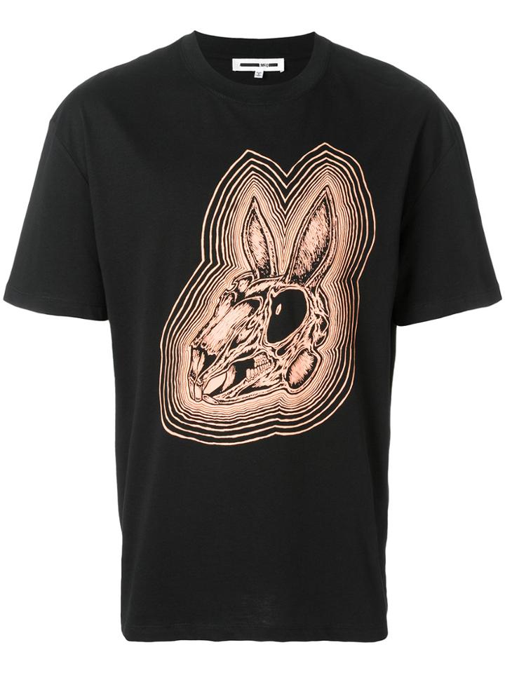 Mcq Alexander Mcqueen Bunny Be Here Now T-shirt - Black