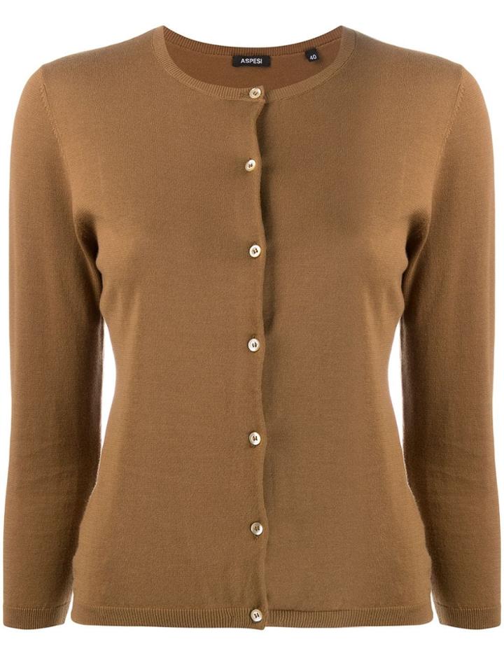 Aspesi Classic Short Cardigan - Brown
