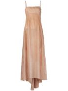 Uma Wang Fishtail Hem Cami Dress, Women's, Size: Medium, Nude/neutrals, Cupro