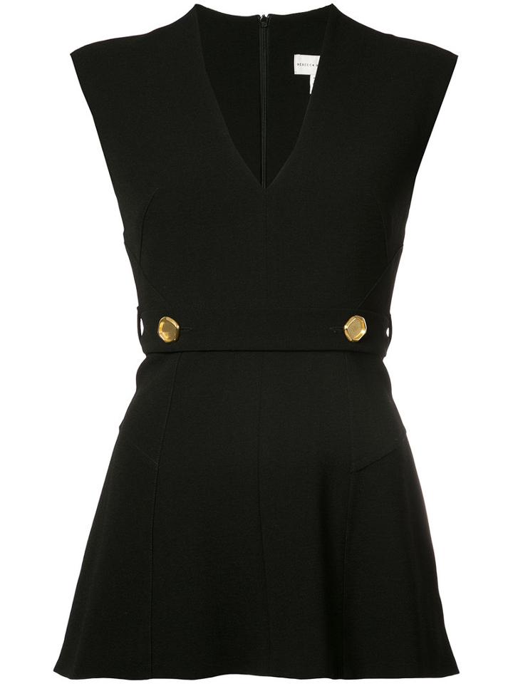 Rebecca Vallance - Double Breasted Blouse - Women - Polyester - 6, Black, Polyester