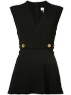 Rebecca Vallance - Double Breasted Blouse - Women - Polyester - 6, Black, Polyester