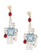 Erdem Graphic Drop Earrings - Gold