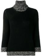 Moncler Roll Neck Jumper, Women's, Size: Medium, Black, Cashmere/wool