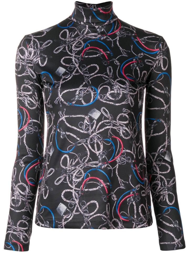 Rokh Chain Print Top - Black