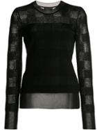 Rag & Bone Knit Check Sweater - Black