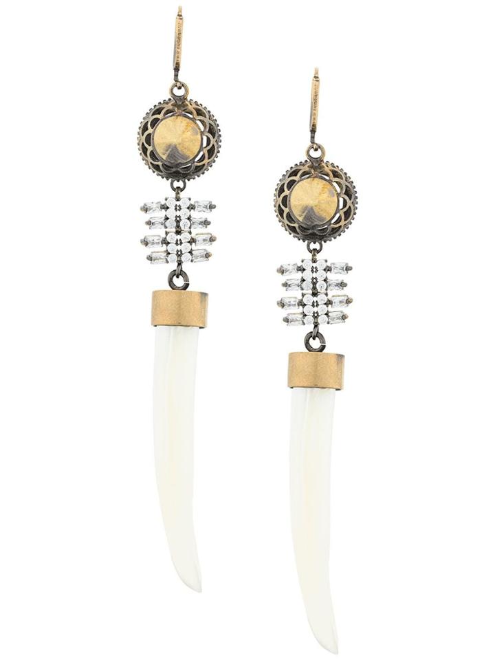 Iosselliani Club Africana Earrings - White