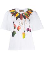 Pinko X Stella Jean X Treedom Feather Print T-shirt - White