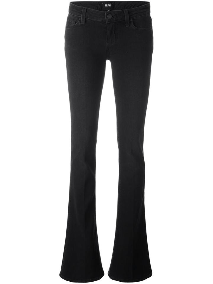 Paige Flared Jeans, Women's, Size: 27, Black, Rayon/cotton/polyester/spandex/elastane