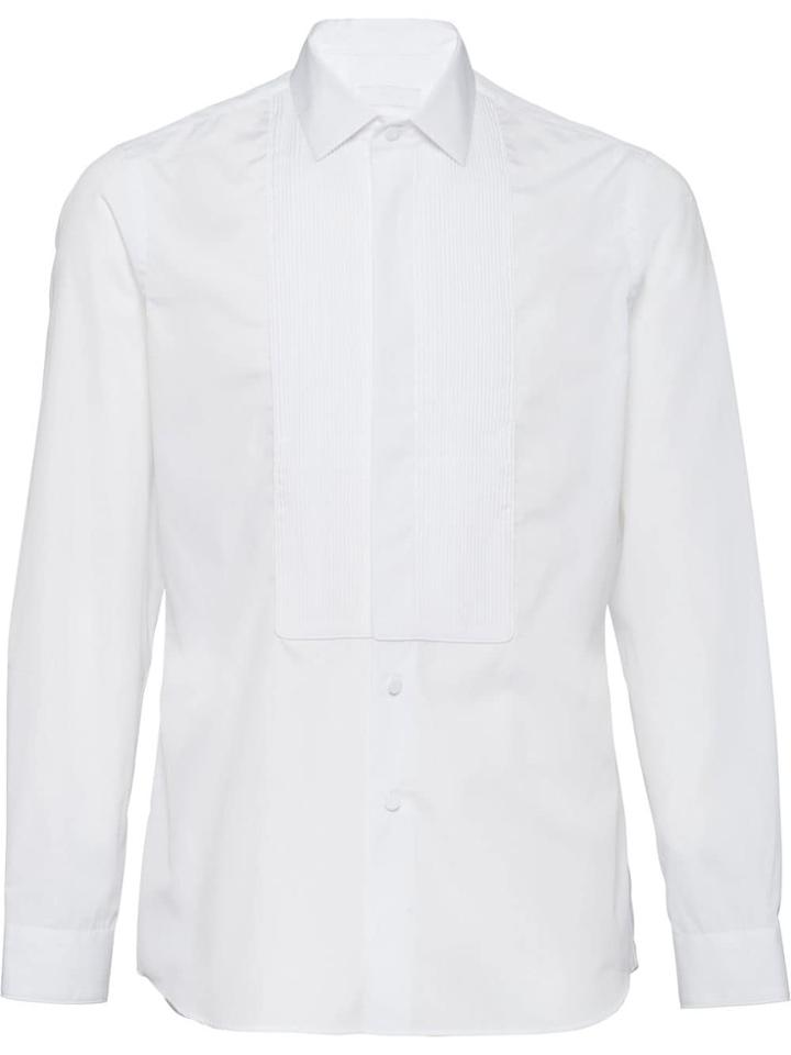 Prada Poplin Tuxedo Shirt - White