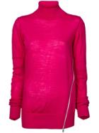 Sacai Roll-neck Sweater - Pink & Purple