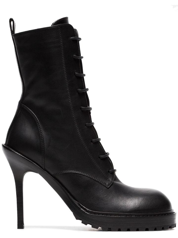 Ann Demeulemeester Annd 100 Lthr Lcup Stiletto Bt - Black
