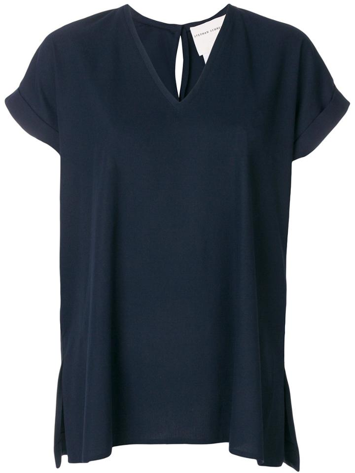 Stephan Schneider Short-sleeve Flared Top - Black