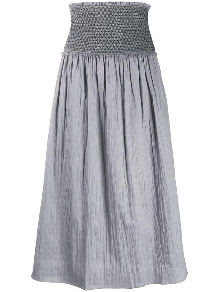Toteme Safara Ruched Waist Skirt - Grey