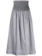 Toteme Safara Ruched Waist Skirt - Grey