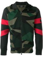Hydrogen Camouflage Print Hooded Jacket - Black