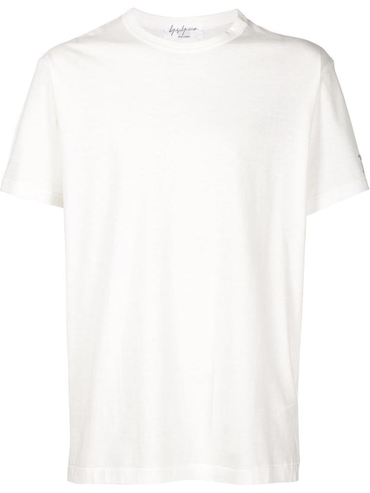 Yohji Yamamoto Logo Print T-shirt, Men's, Size: 3, White, Cotton