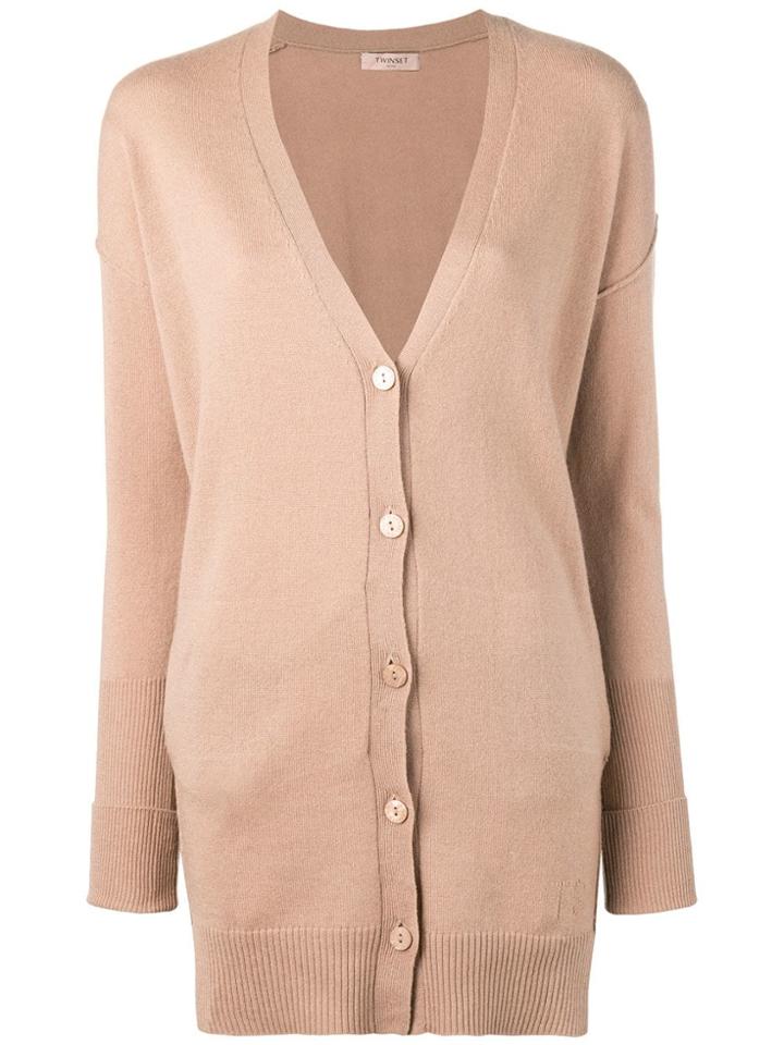 Twin-set Loose-fit Cardigan - Neutrals