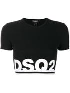 Dsquared2 Cropped Logo T-shirt - Black