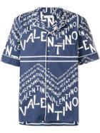 Valentino Logo Printed Shirt - Blue