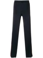 Valentino Stripe Detail Straight Trousers - Blue