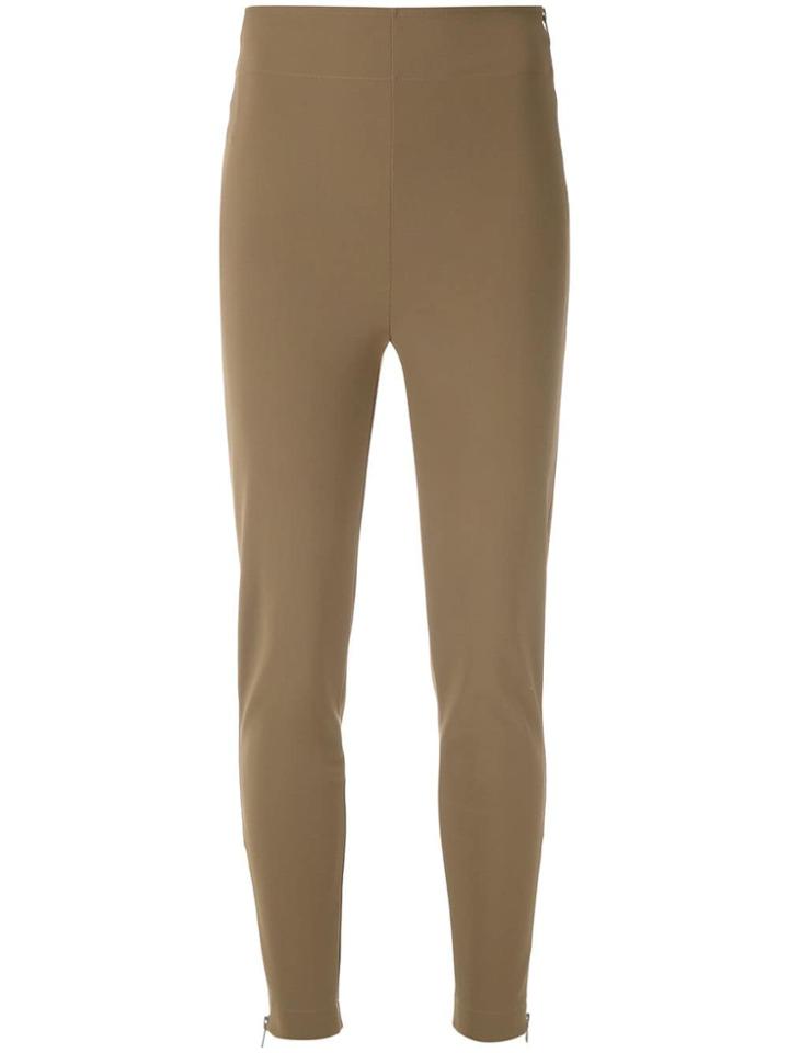 Gloria Coelho High Waisted Skinny Trousers - Brown