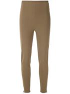 Gloria Coelho High Waisted Skinny Trousers - Brown